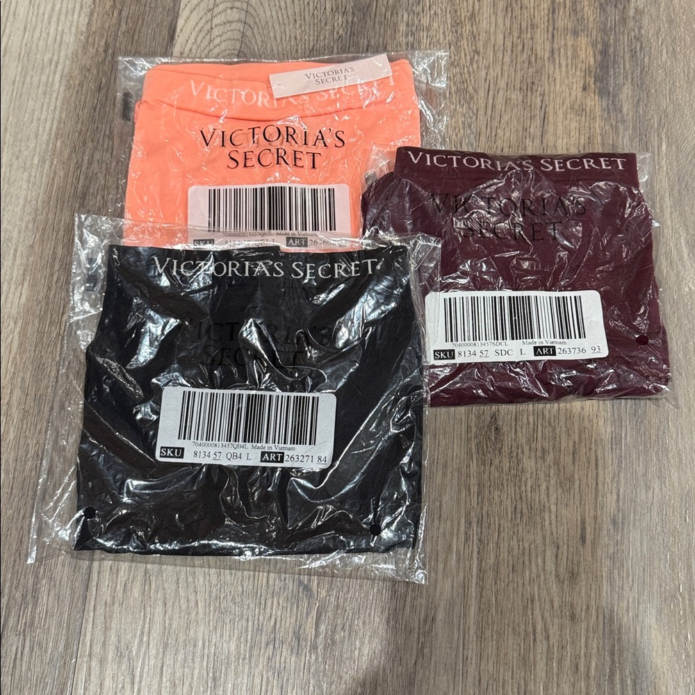 Victoria's Secret 3 High Leg Briefs Underwear Size Large NWT
